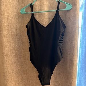 PINK one piece with cutouts